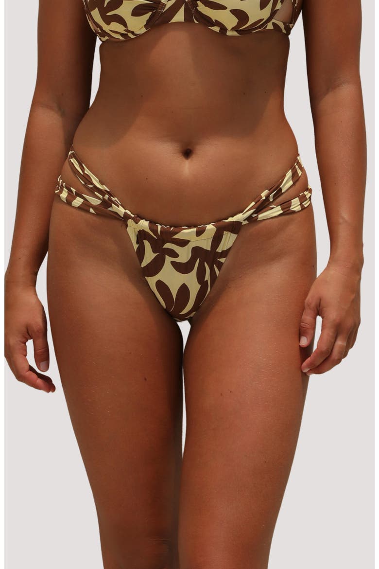 Bijou Ruched Bikini Bottoms, Main, color, SUN SPUN