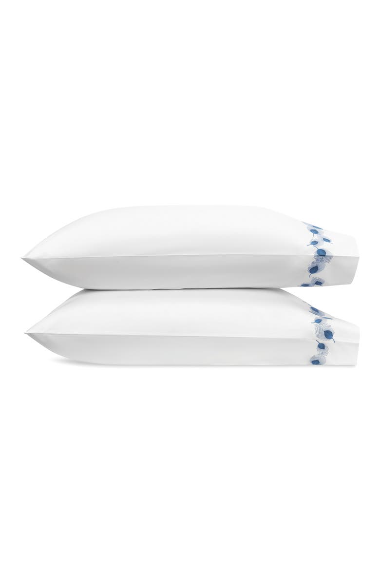 Feather Set of 2 Pillowcases, Main, color, NAVY