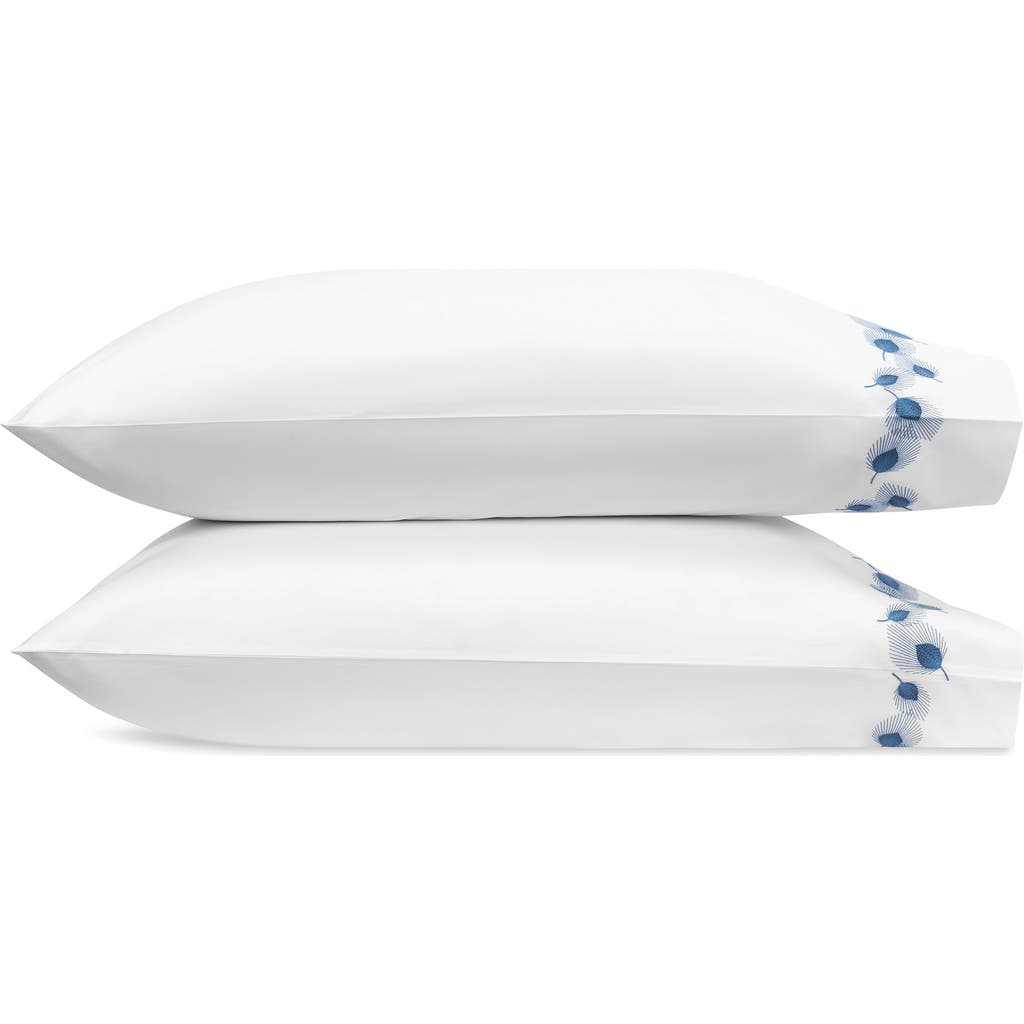 Matouk Feather Set Of 2 Embroidered 1,000 Thread Count Pillowcases