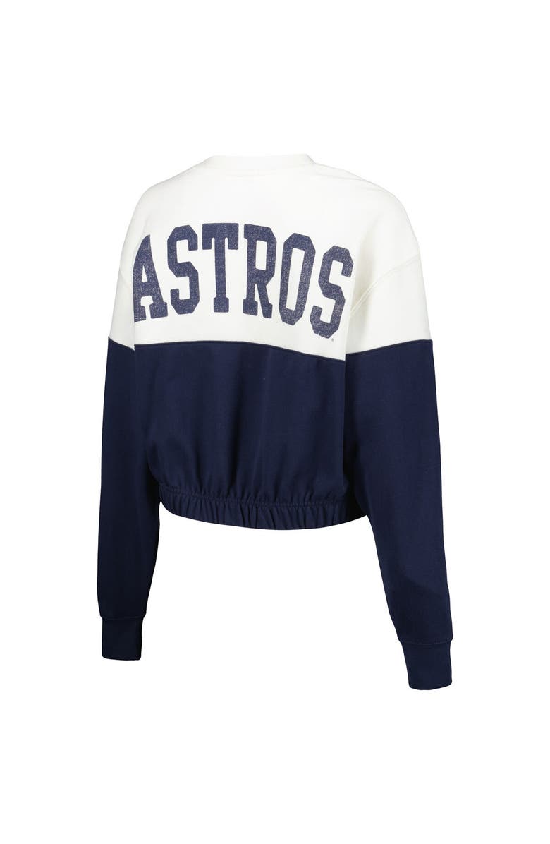 '47 Women's '47 White/Navy Houston Astros Take Two Bonita Pullover Sweatshirt, Alternate, color, White