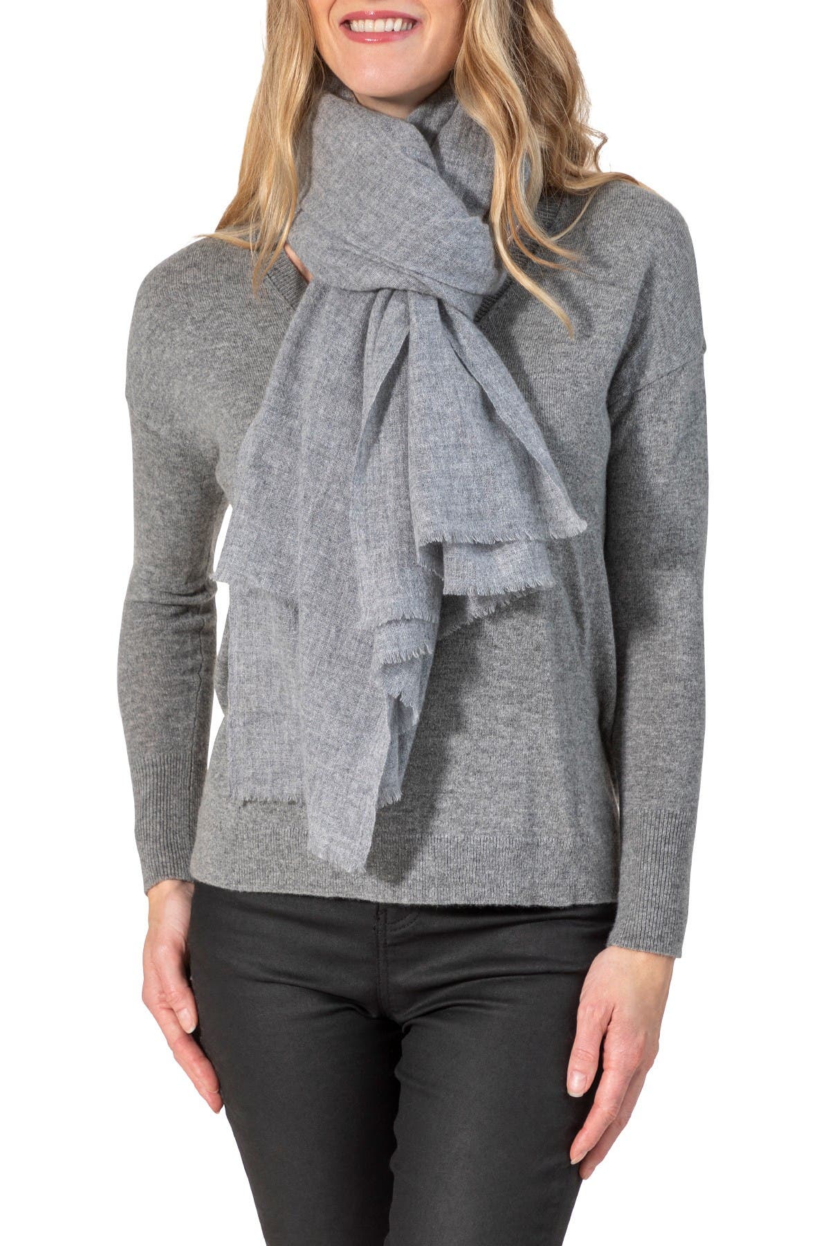 Amicale Cashmere Solid Wrap