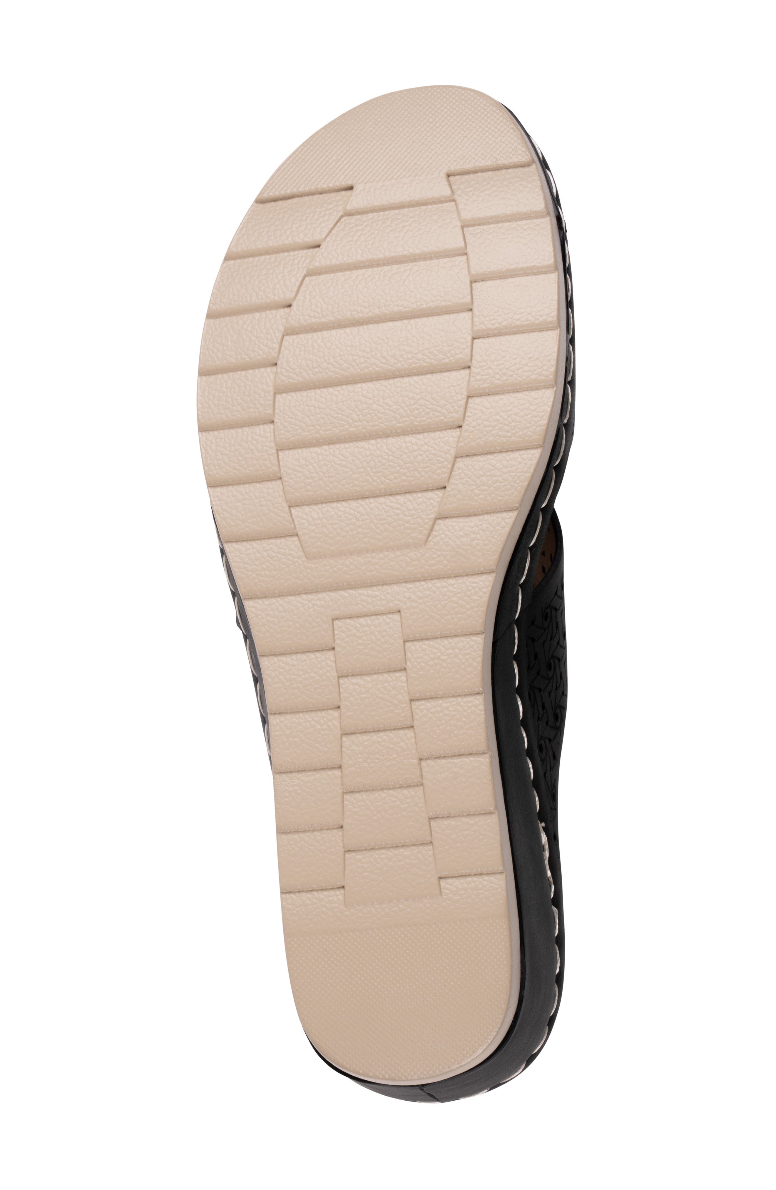 GOOD CHOICE NEW YORK Nancia Wedge Sandal, Alternate, color, Black