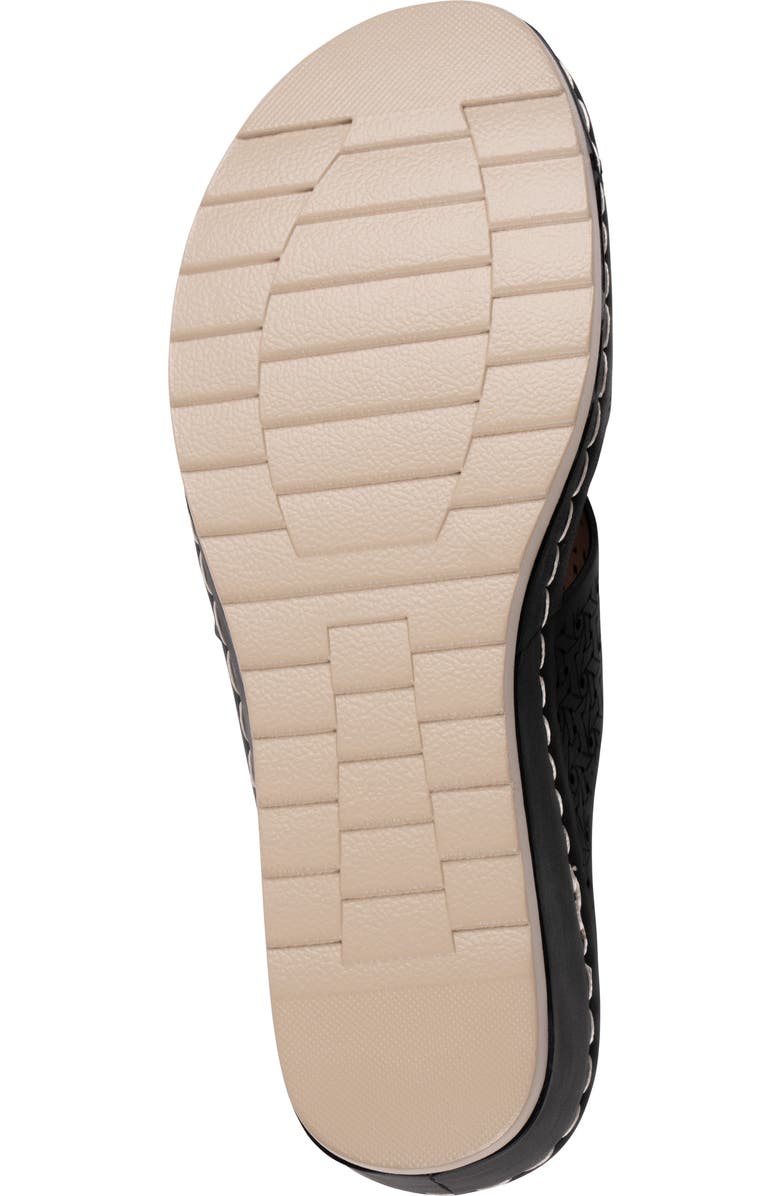 GOOD CHOICE NEW YORK Nancia Wedge Sandal, Alternate, color, Black