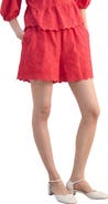 MANGO Floral Embrodiered Cotton Shorts