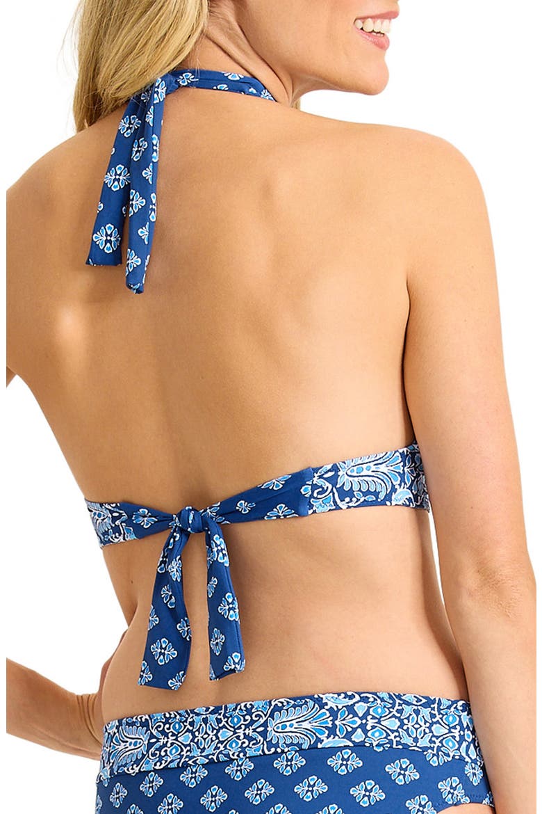 Noble Pineapple Reversible Halter Bikini Top, Alternate, color, INDIGO TIDE REV