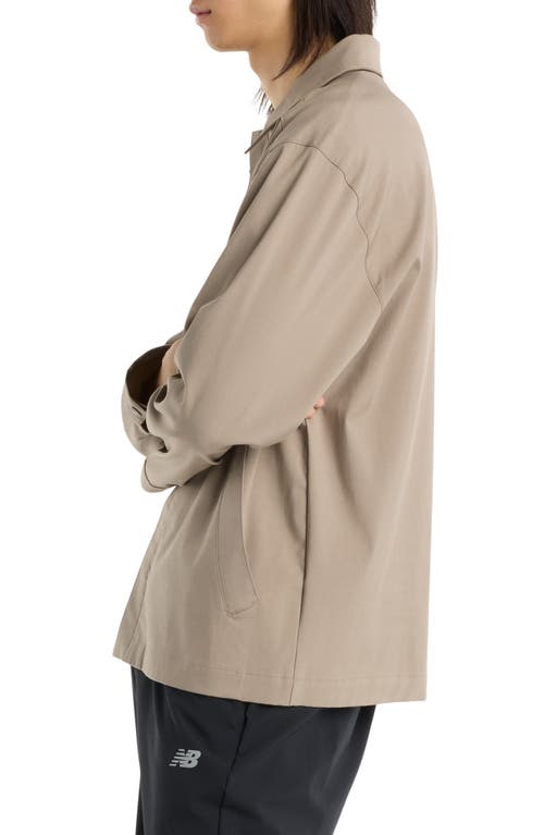 New Balance Water Repellent Cotton Blend Twill Coach's Jacket