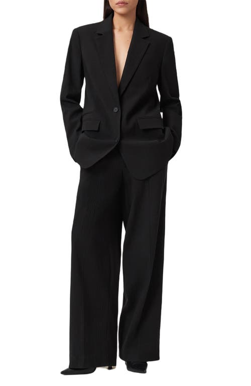 Allsaints Essen Stretch Cotton Pants In Black