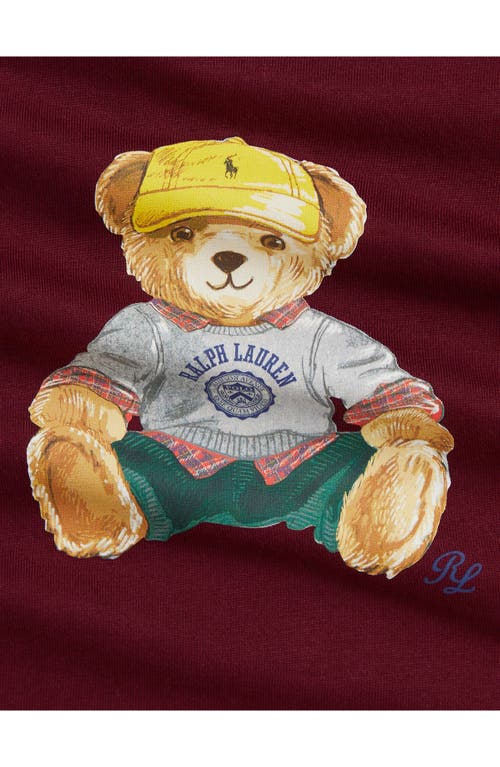 Ralph Lauren Baby Boys Polo Bear Tracksuit In Burgundy