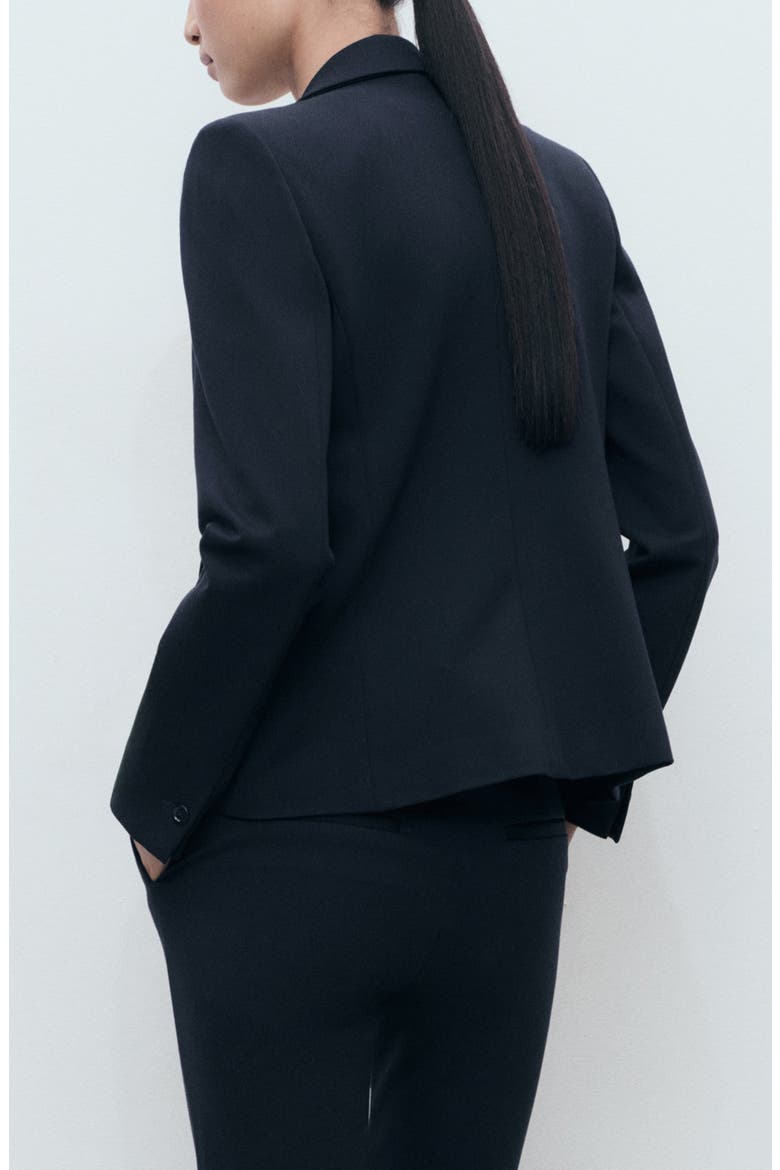 Fitted Suit Jacket, Alternate, color, NAVY