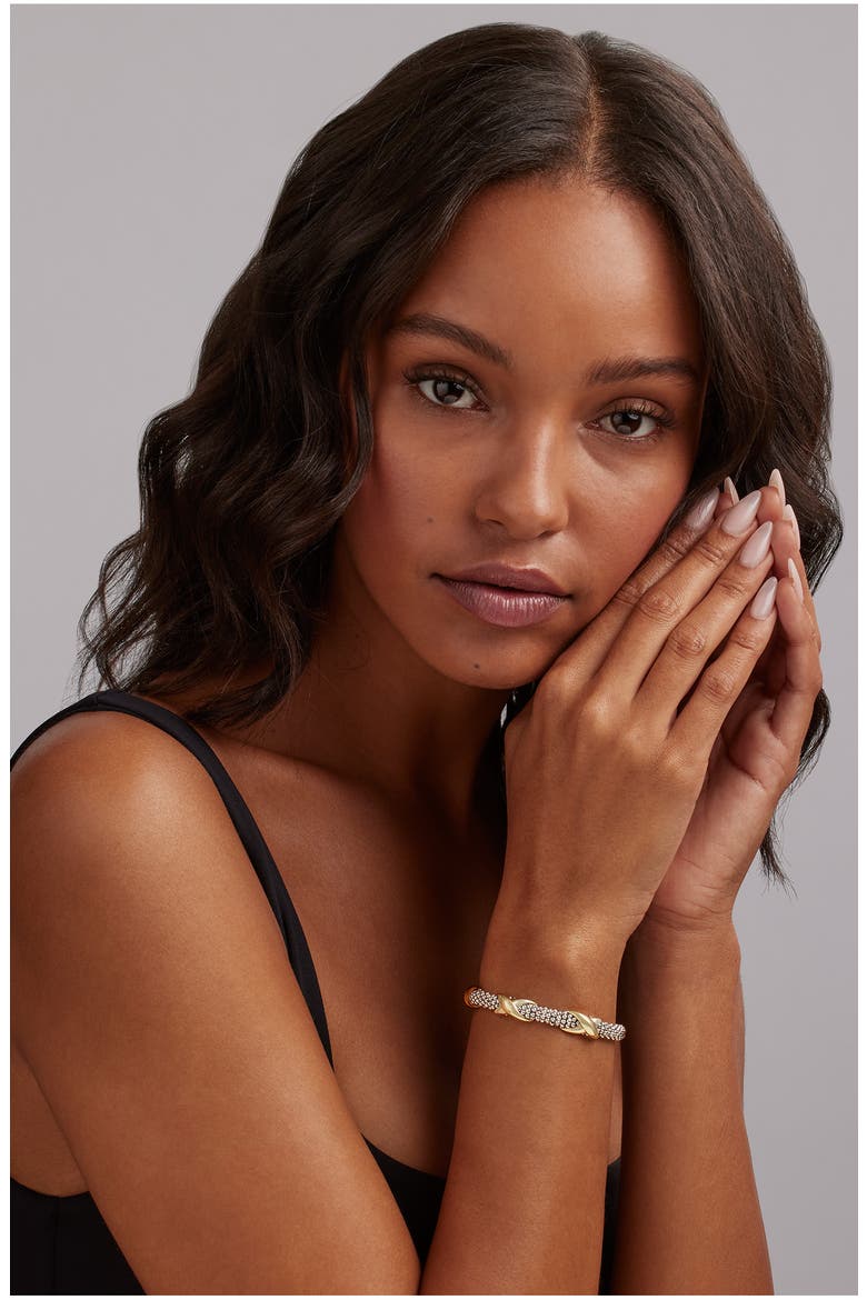 Embrace Station Bracelet, Alternate, color, SILVER/ GOLD