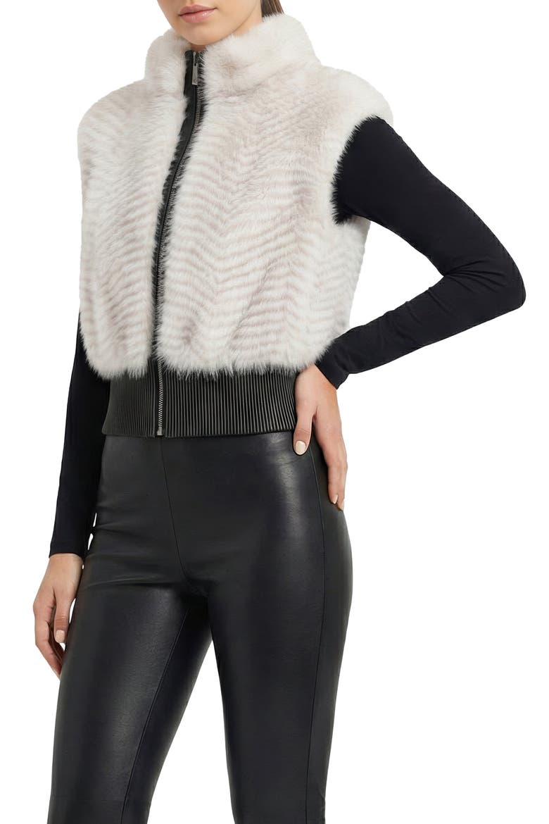 Fur-Free Cross Fox (Faux Fur) Vest, Alternate, color, CROSS