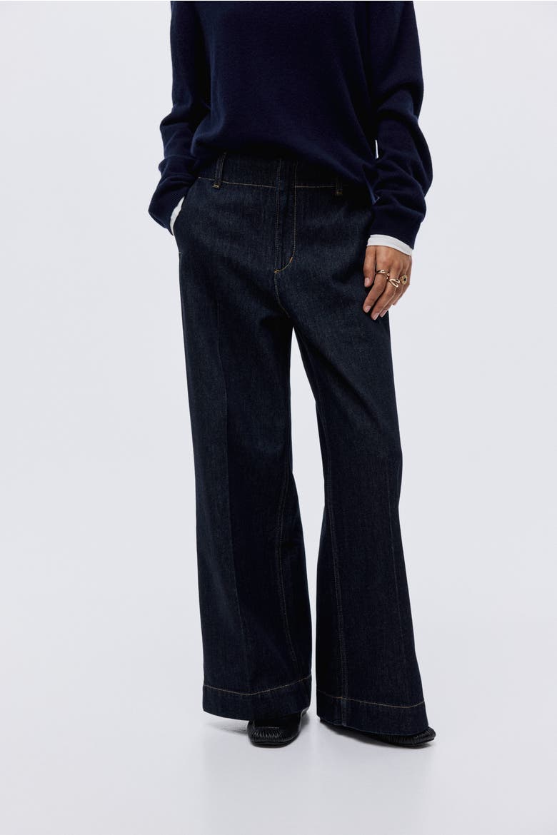 Wide High Jeans, Alternate, color, Dark denim blue