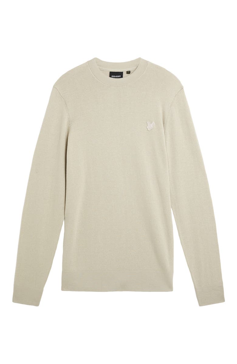 Lyle & Scott Tonal Superfine Crew Neck Sweater, Alternate, color, Willow Grey