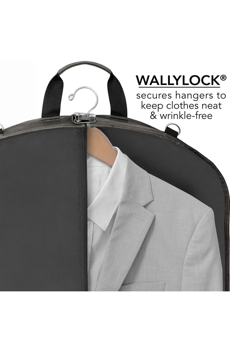 Wallybags 42" Premium Travel Garment Bag With Shoulder Strap, Red, Alternate, color, Grey