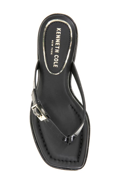 Kenneth Cole Gillie Kitten Heel Slide Sandal In Black Croco