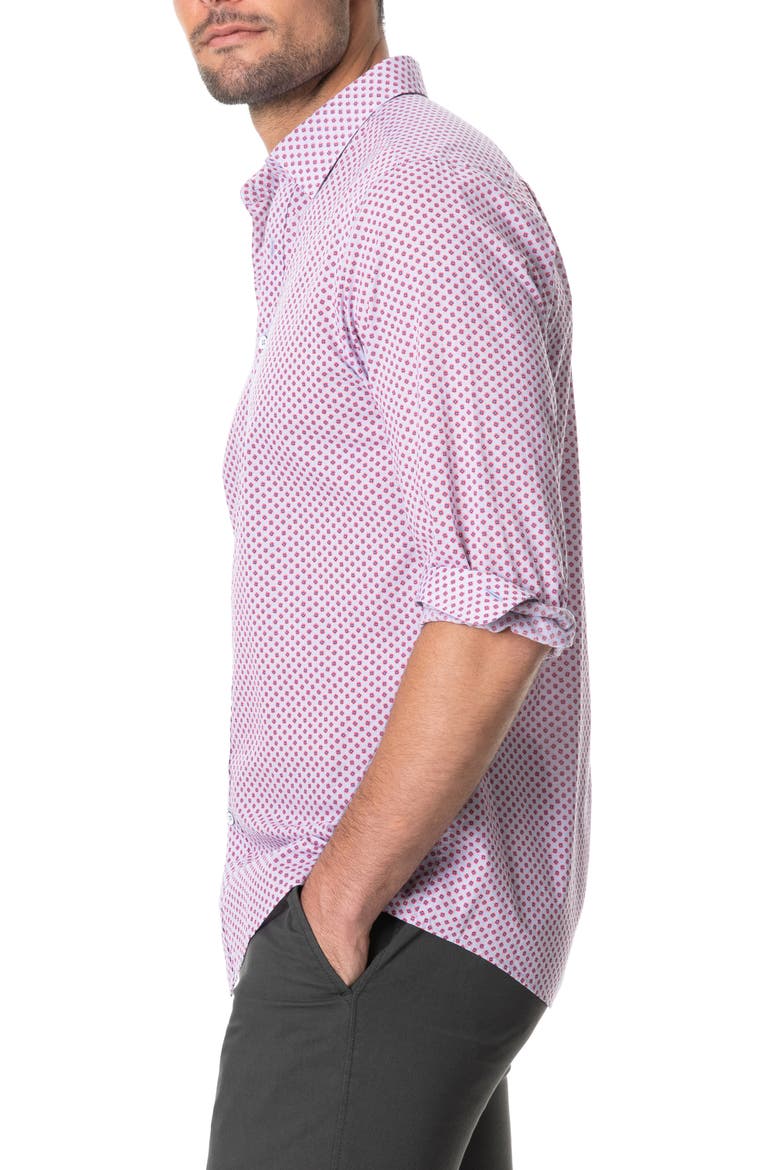 Green Bay Floral Button-Up Shirt, Alternate, color, CORNFLOWER