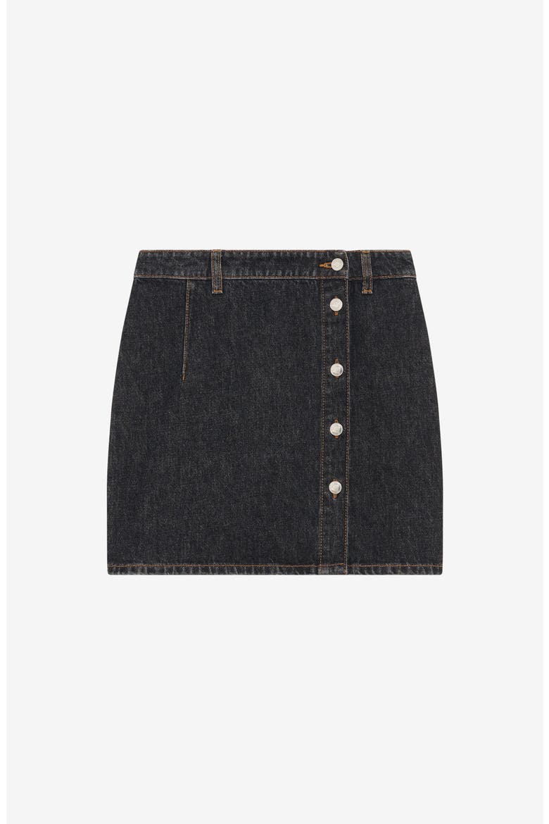 Isya Mini Skirt, Alternate, color, Steel Denim