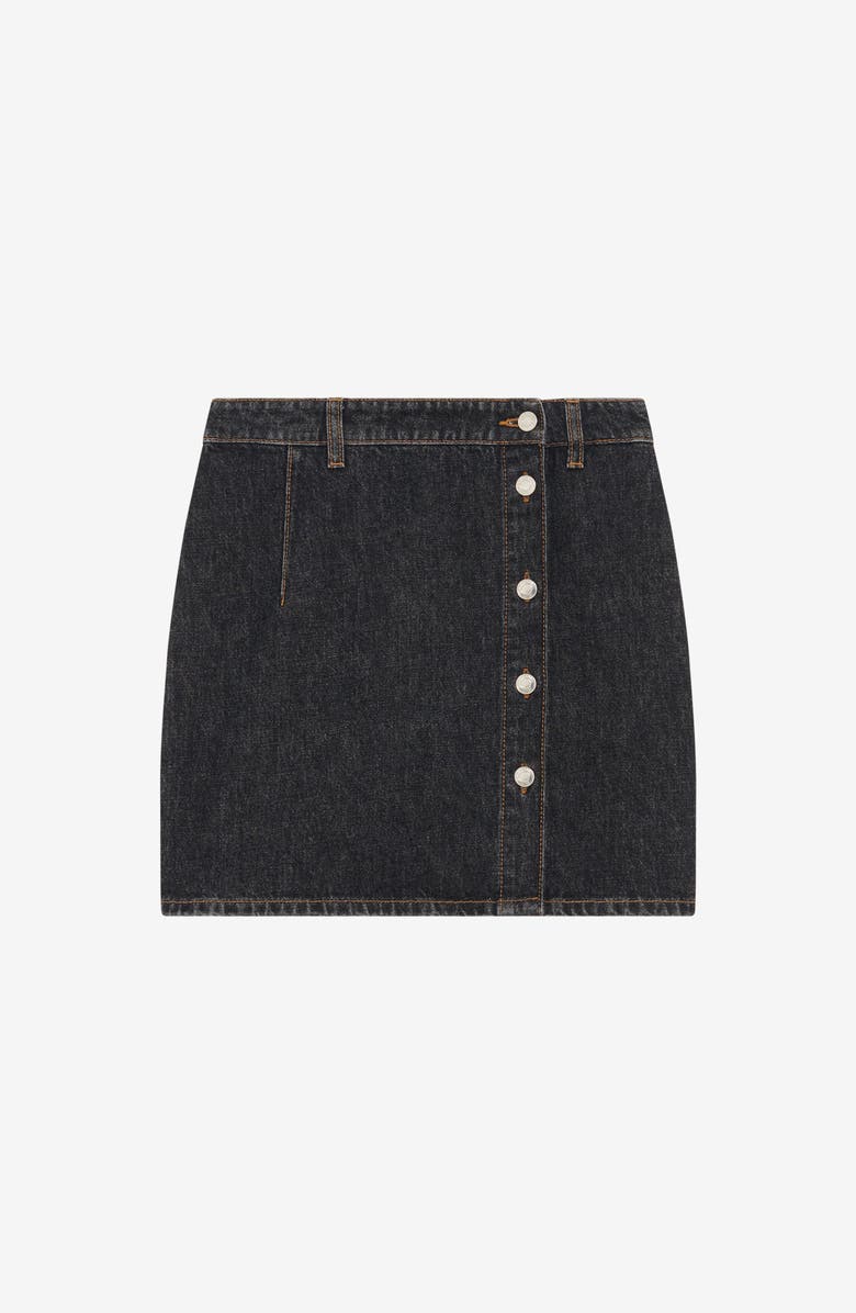 IRO Isya Mini Skirt, Alternate, color, Steel Denim