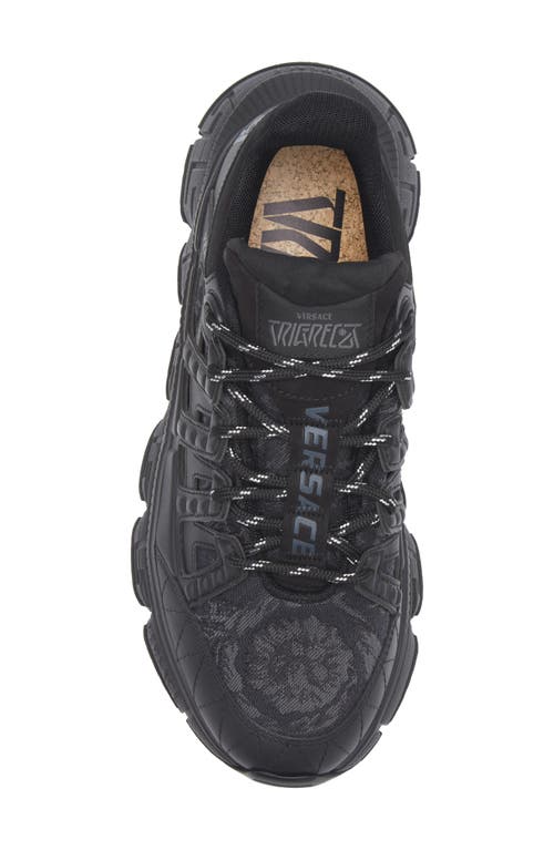 Versace Trigreca Sneakers With Baroque Jacquard Motif
