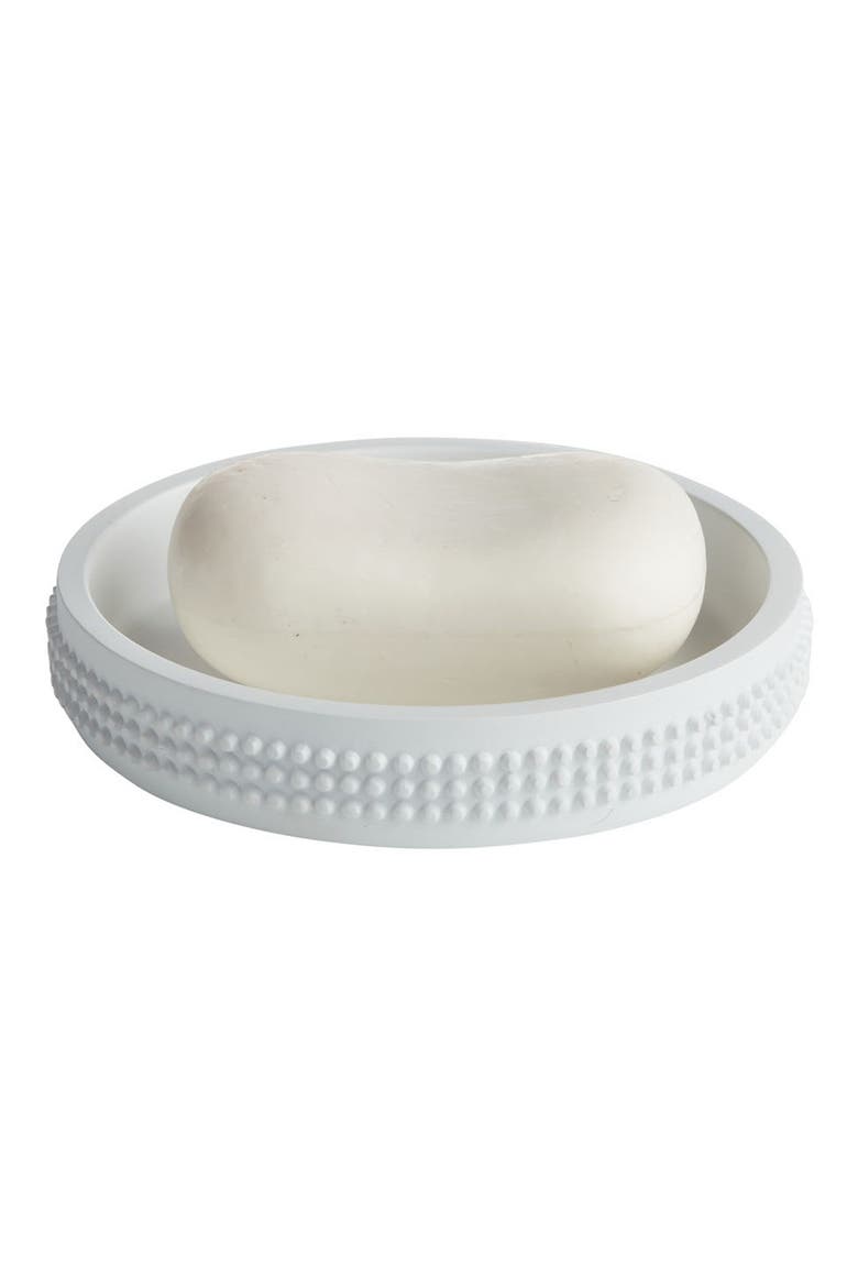 Modern Round Soap Dish, Alternate, color, WHITE