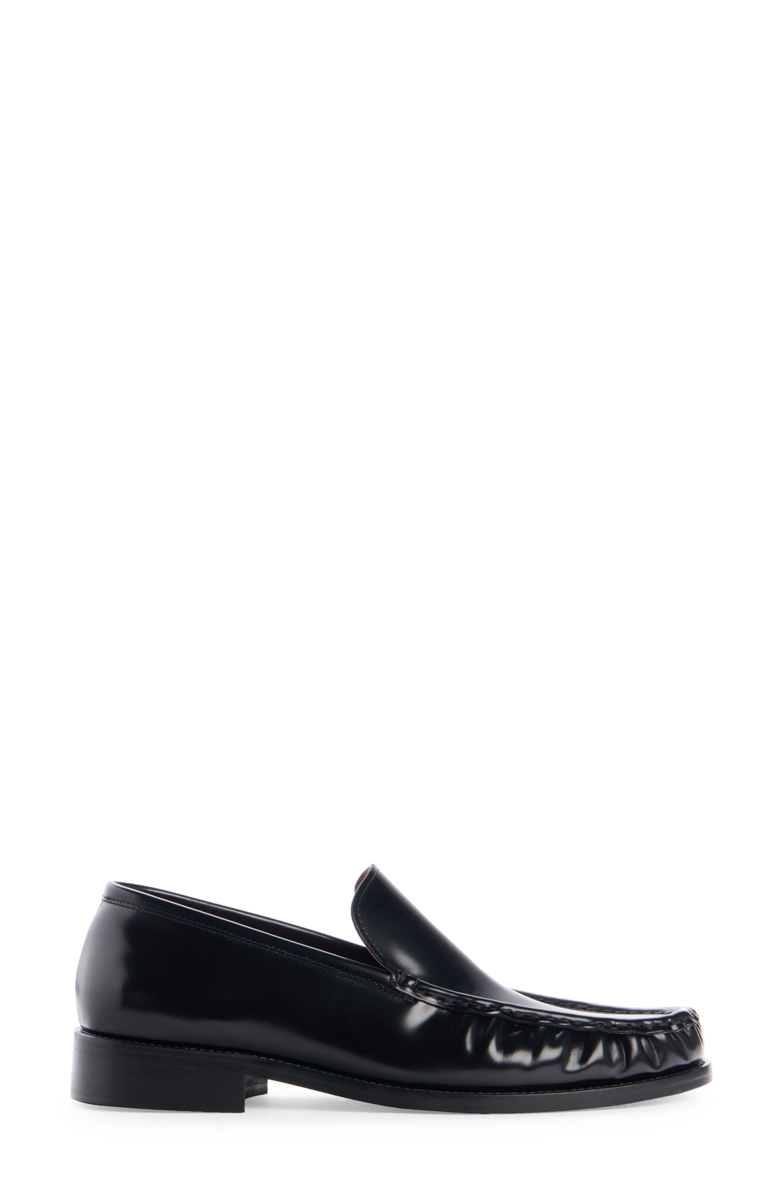 Acne Studios Moc Toe Loafer, Alternate, color, Black