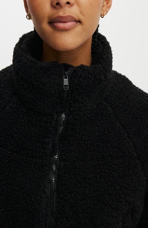 COTTON ON BODY ACTIVE THE MOTHER PUFFER CROPPED SOFT FLEECE JACKET