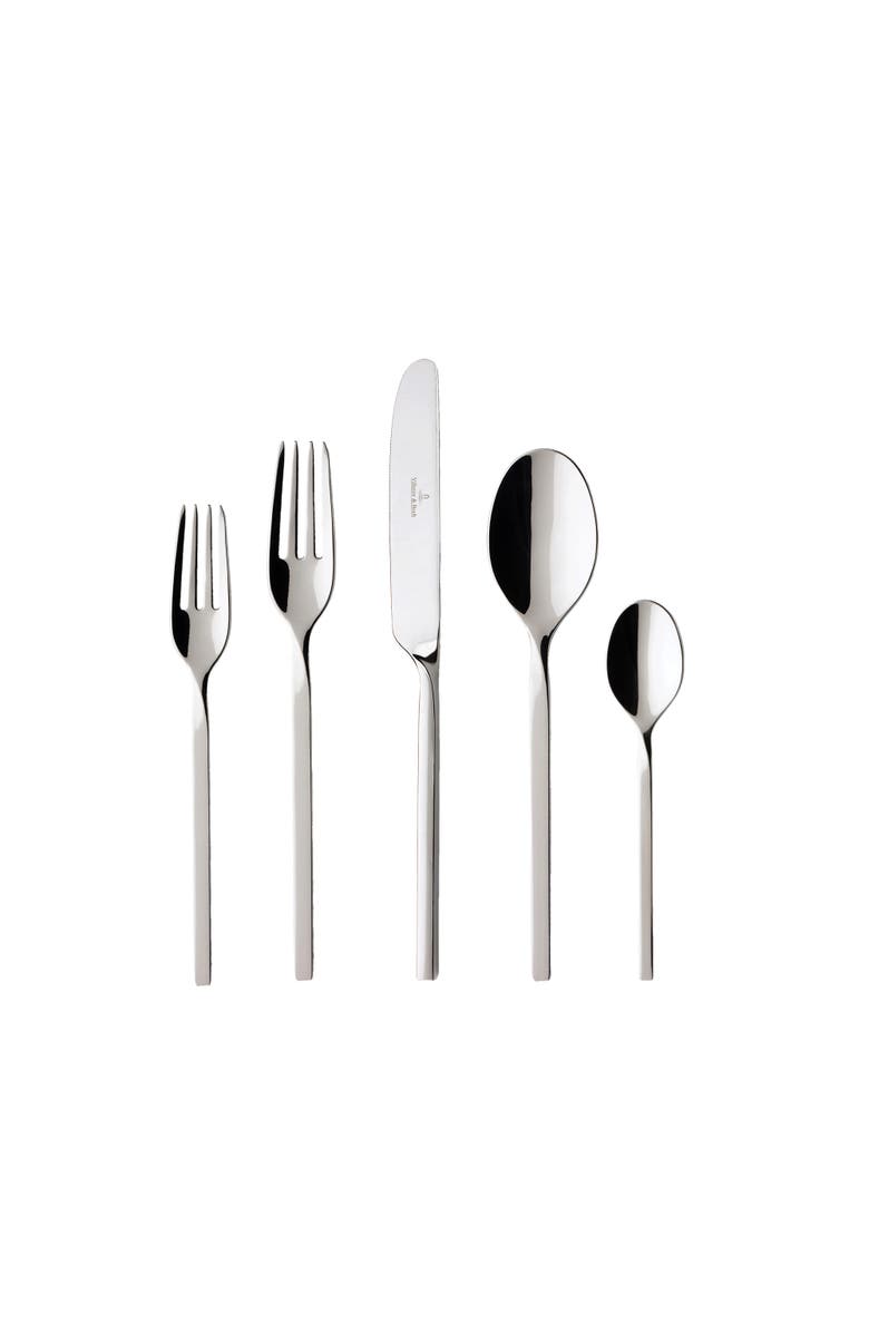 Villeroy & Boch NewWave 20 Piece Place Setting Flatw, Alternate, color, Silver/Platinum