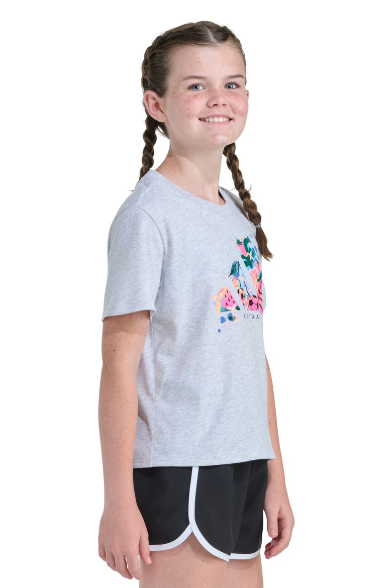 Kids' Badge of Sport Logo Graphic T-Shirt, Alternate, color, LIGHT GREY HEATHER