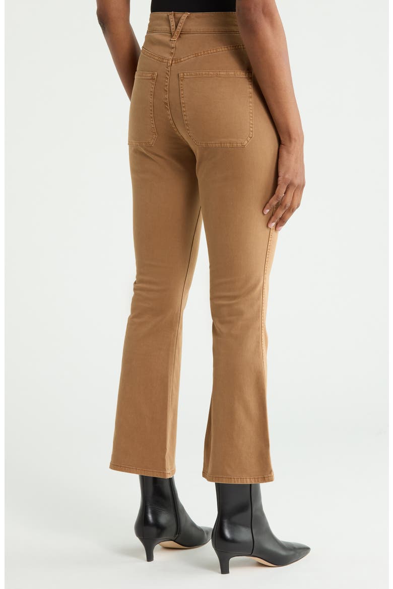 Carson High Waist Flare Ankle Crop Pants, Alternate, color, ACORN