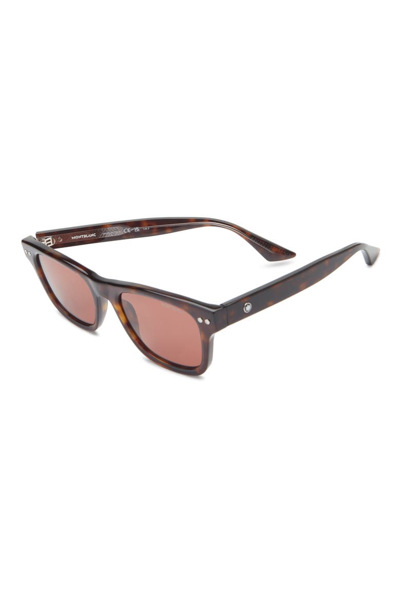 53mm Square Sunglasses, Main, color, HAVANA HAVANA BROWN