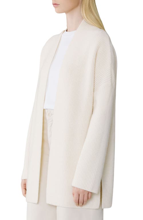 Soia & Kyo Rib Open Front Cardigan In Neutral