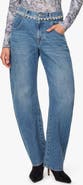 Habitual Gwen Rhinestone Waistband Bowed Leg Relaxed Jeans