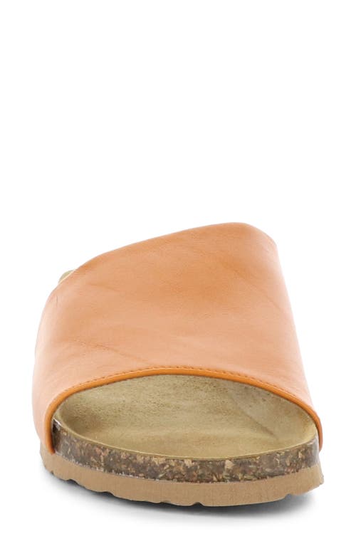 Bos. & Co. Lux Slide Sandal In Orange