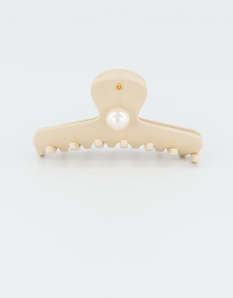 Blanche Acetate and Pearl Hair Claw Clip