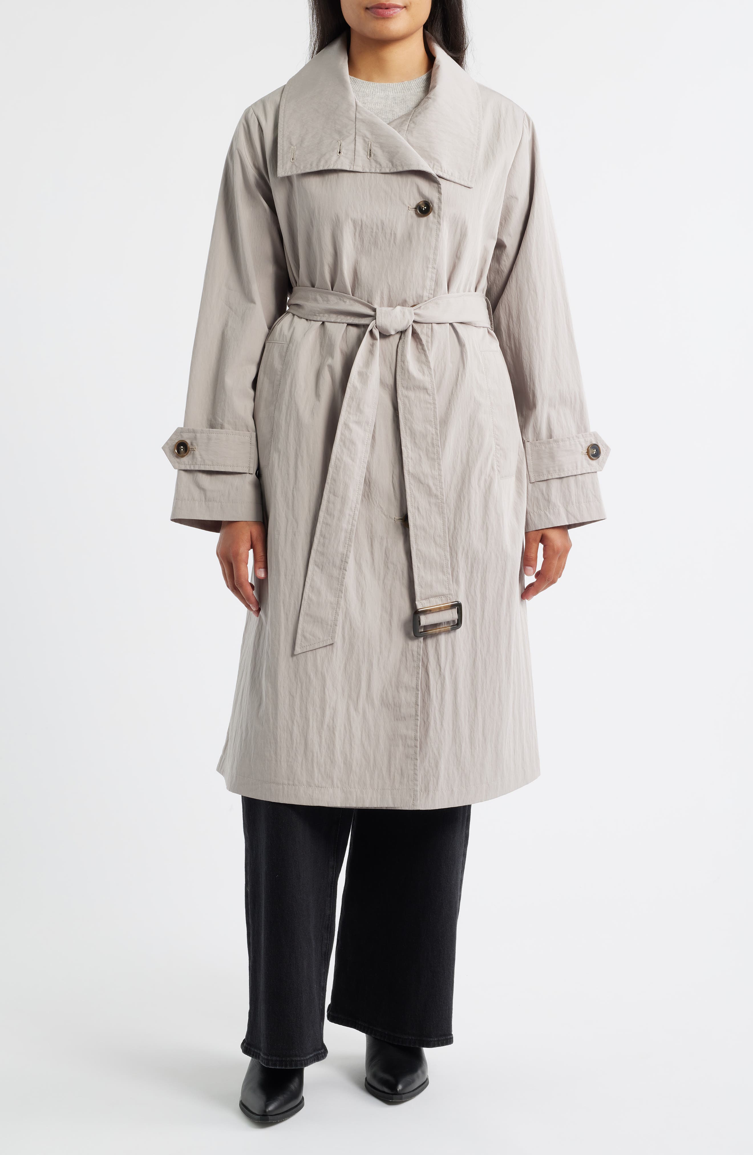 Bernardo Cotton Blend Trench Coat