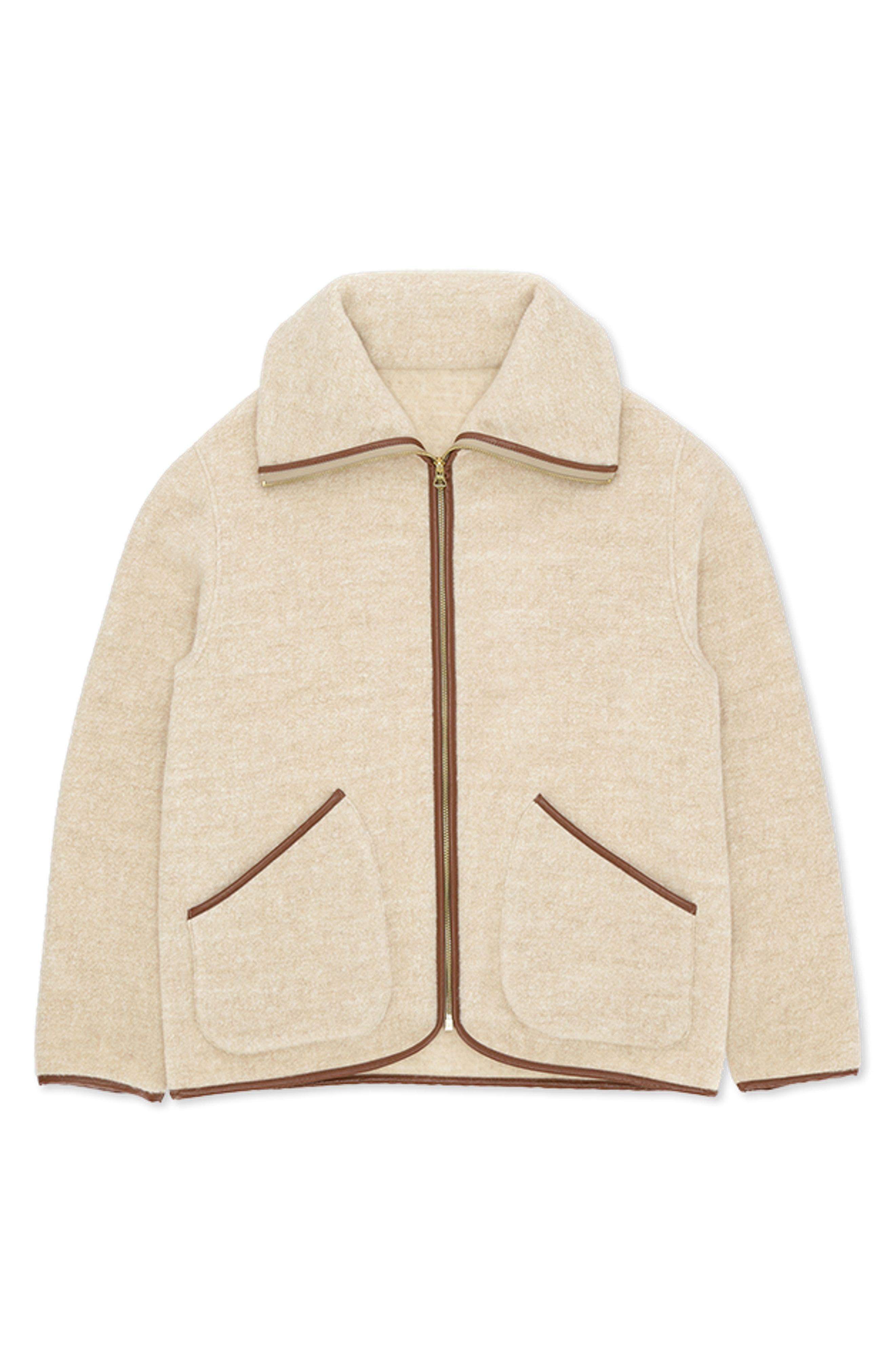 Fortela Teddy Cashmere Silk Jacket In Neutral