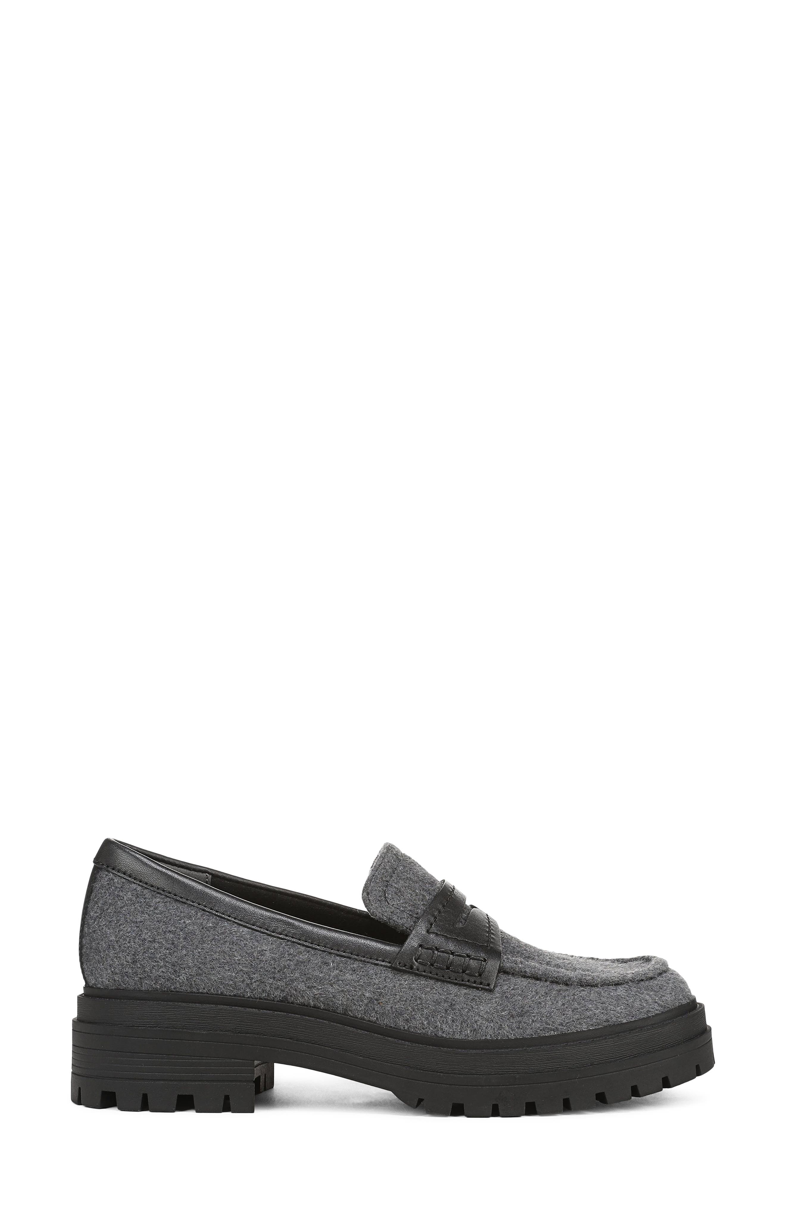 Georgia Loafer, Alternate, color, DARK GREY WOOL