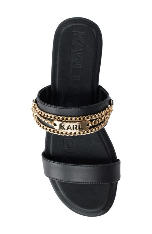 Karl Lagerfeld Canne Two Strap Sandal In Black