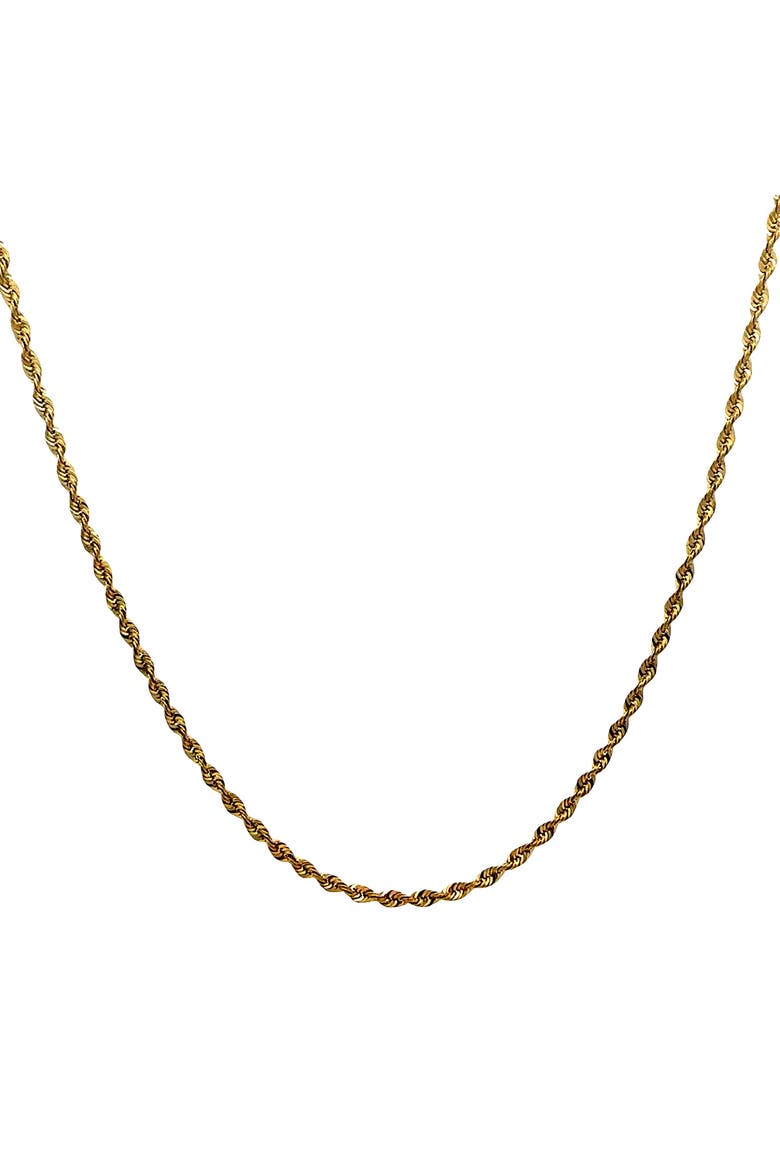 14K Yellow Gold Rope Chain Necklace 3.00 MM 22 Inch, Main, color, Yellow