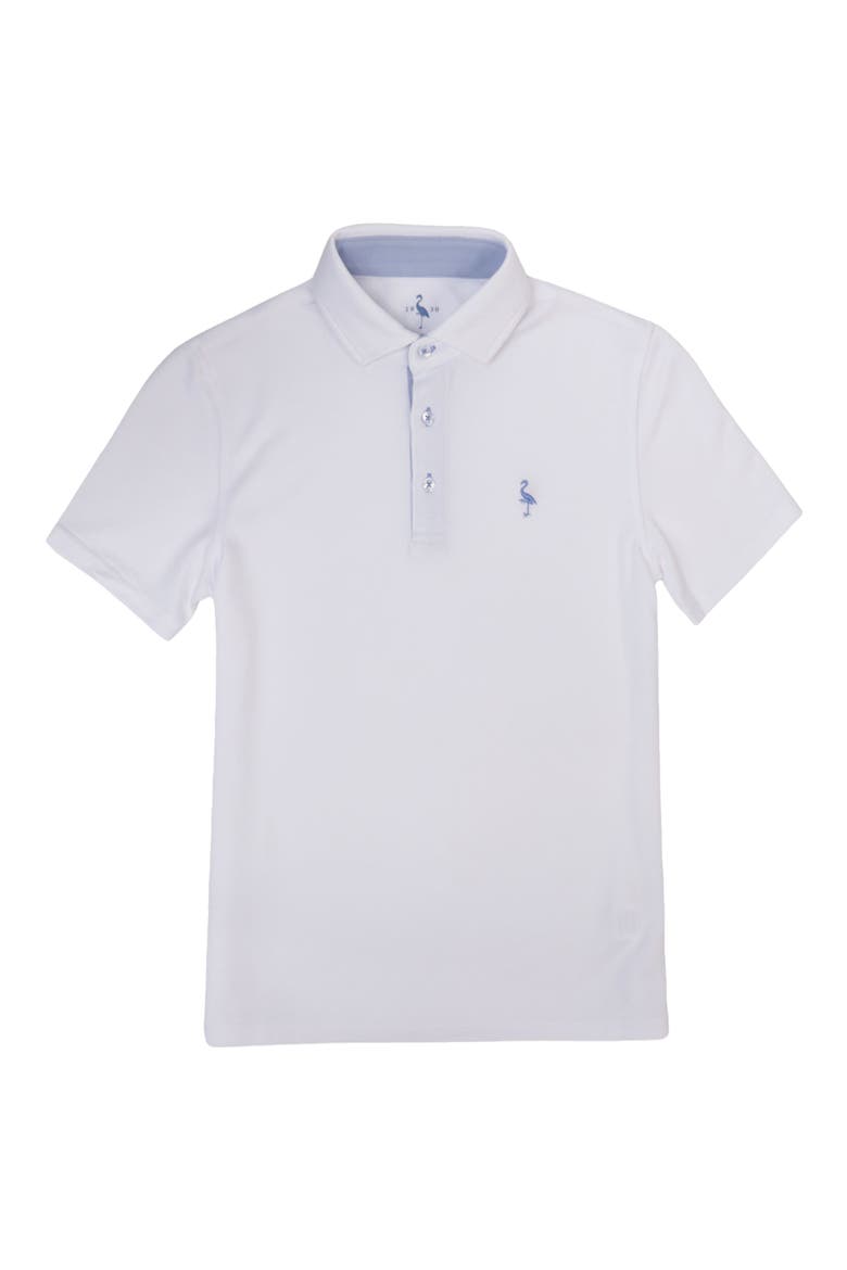 Kids' Modal Contrast Trim Polo, Main, color, WHITE