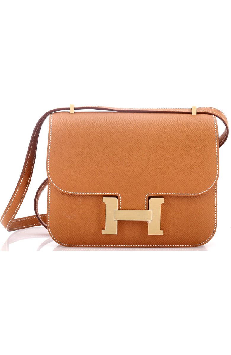 Pre-Owned Hermes Constance NM Bag Epsom 18, Main, color, Gold
