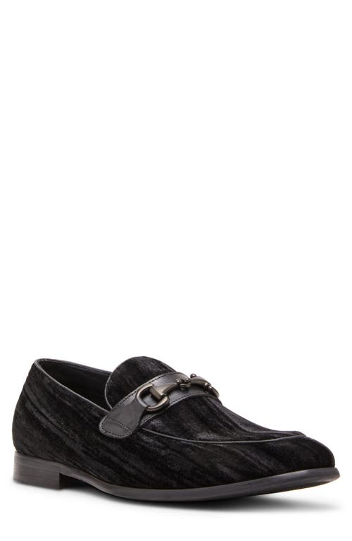 Steve Madden Trulmon Velvet Bit Loafer In Black