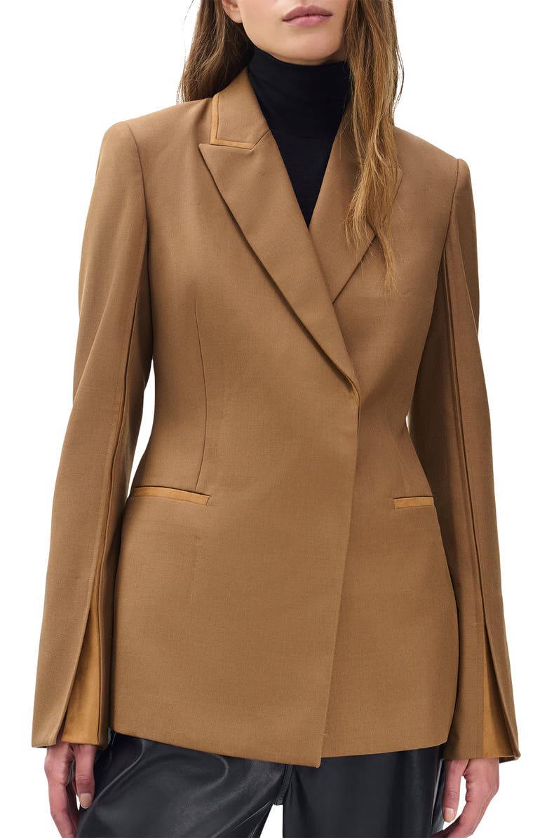 rag & bone Margaret Tuxedo Blazer, Main, color, Camel