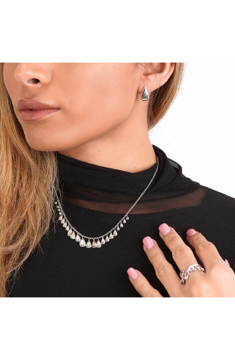 Lucy Quartermaine Large Tear Drop Studs, Alternate, color, Sterling Silver