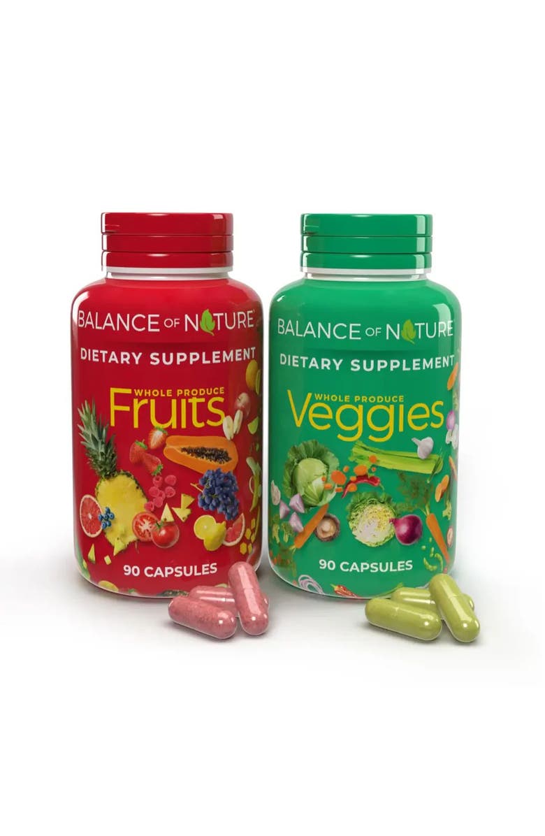 Balance of Nature Whole Fruit and Vegetable Blend Dietary Supplement Capsules One Pack, Main, color, NO COLOR