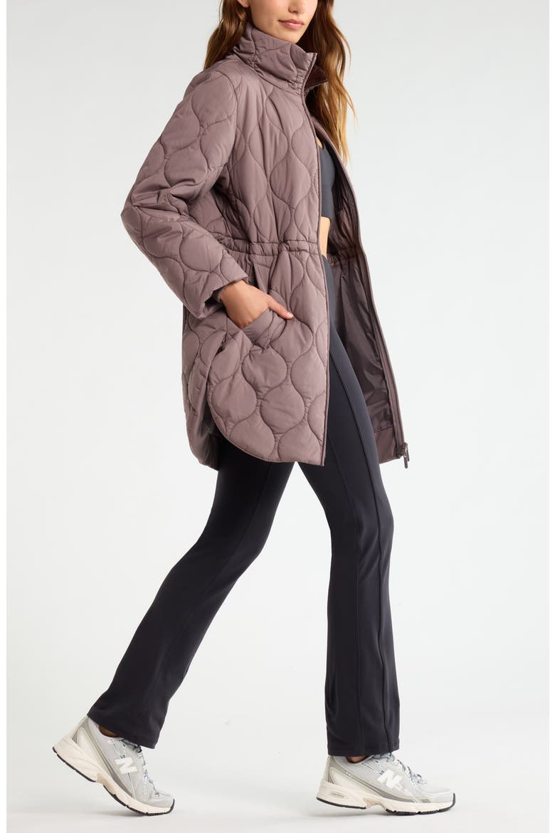 Skyline Longline Quilted Jacket, Alternate, color, GREY PLUM