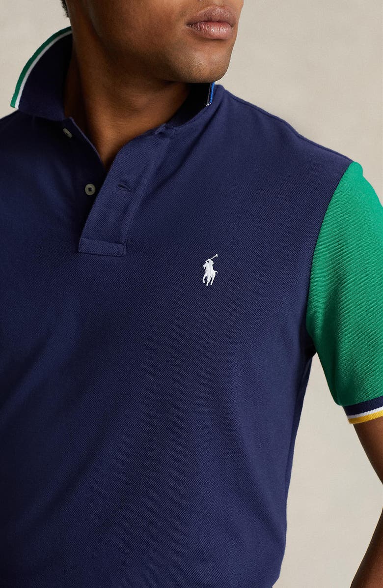 Polo Ralph Lauren Colorblock Cotton Piqué Polo, Alternate, color, 