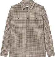 Les Deux John Check Stretch Organic Cotton Blend Shirt
