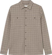 Les Deux John Check Stretch Organic Cotton Blend Shirt