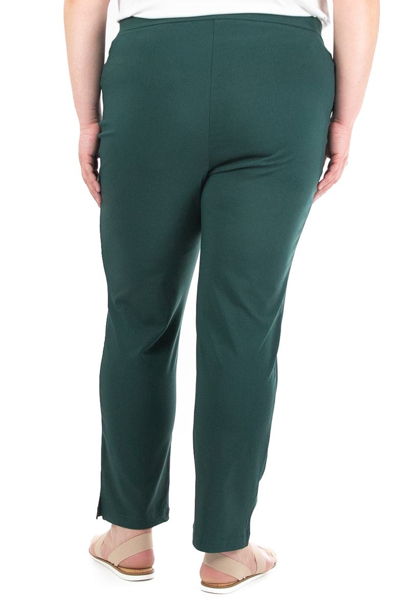 Nina Leonard Straight Leg Pull-On Pants, Alternate, color, Spruce